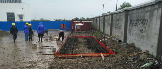 昆山中建一局100噸汽車衡基礎預埋板定做現場技術指導-蘇州金鉆